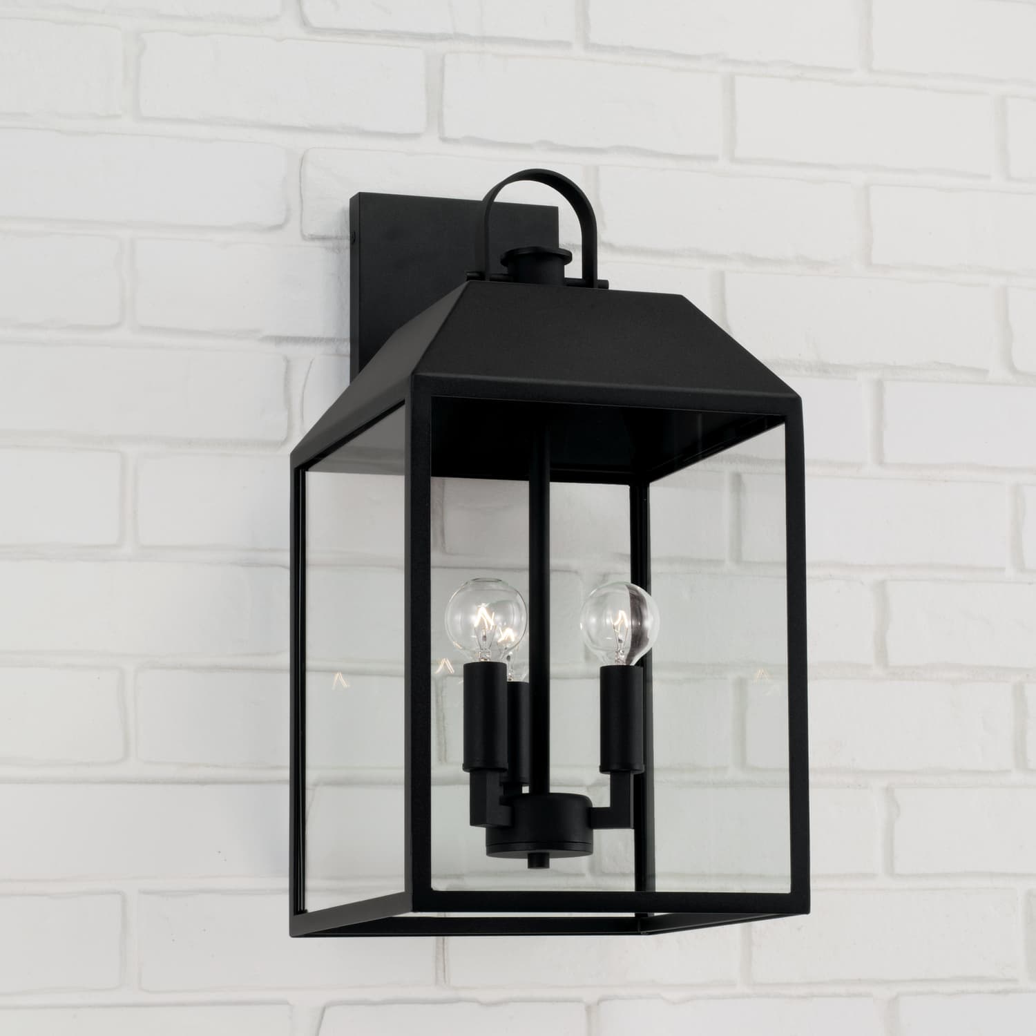 Brook 3 Light Outdoor Wall Lantern - Medium In Black-img-6
