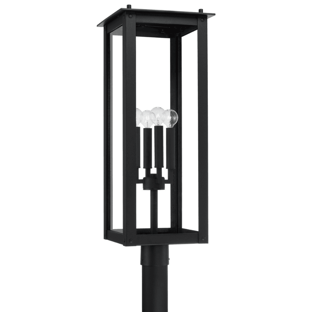 Boman 4 Light Outdoor Post Lantern in Black-img-2