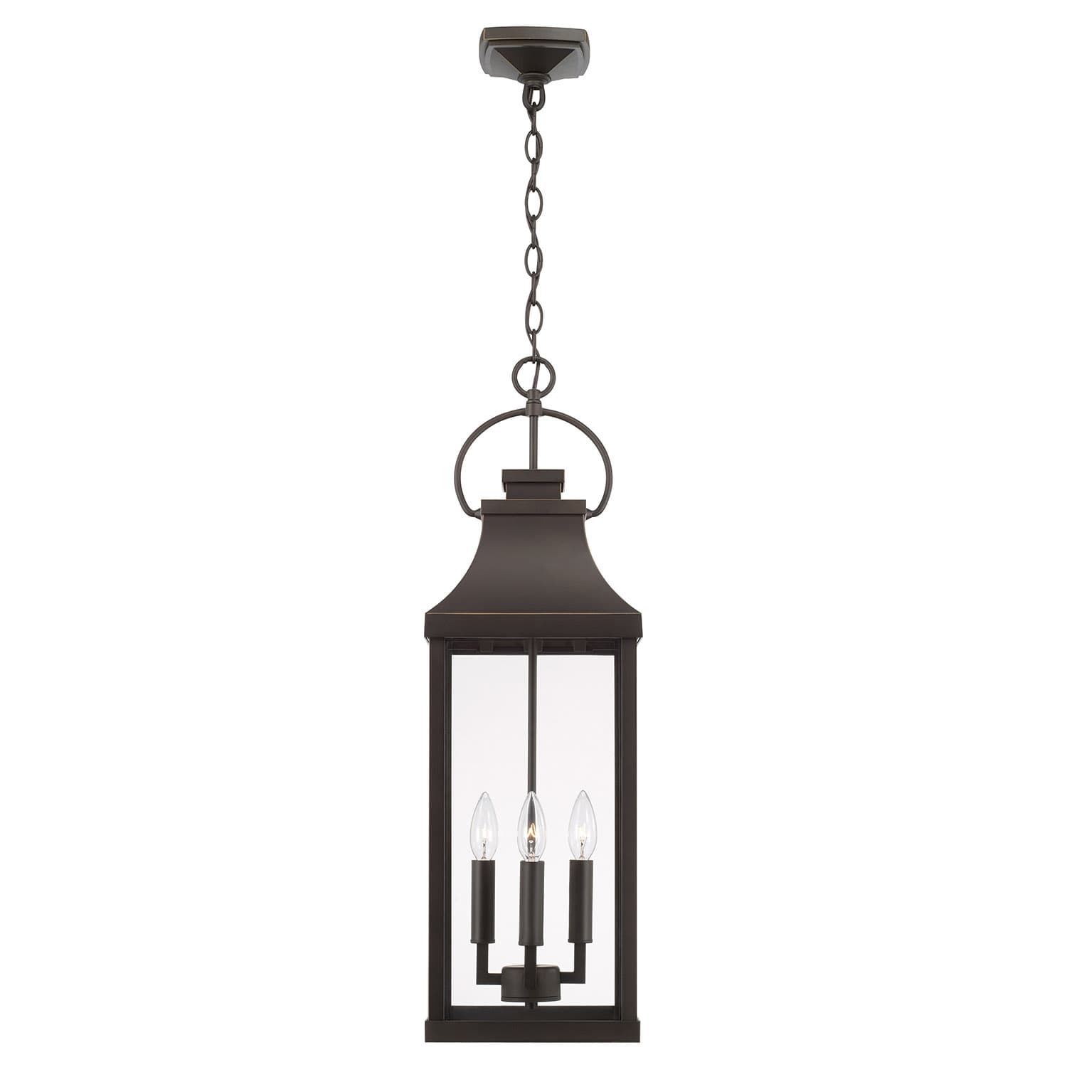 Cole 4 Light Outdoor Hanging Lantern in Oiled Bronze-img-4