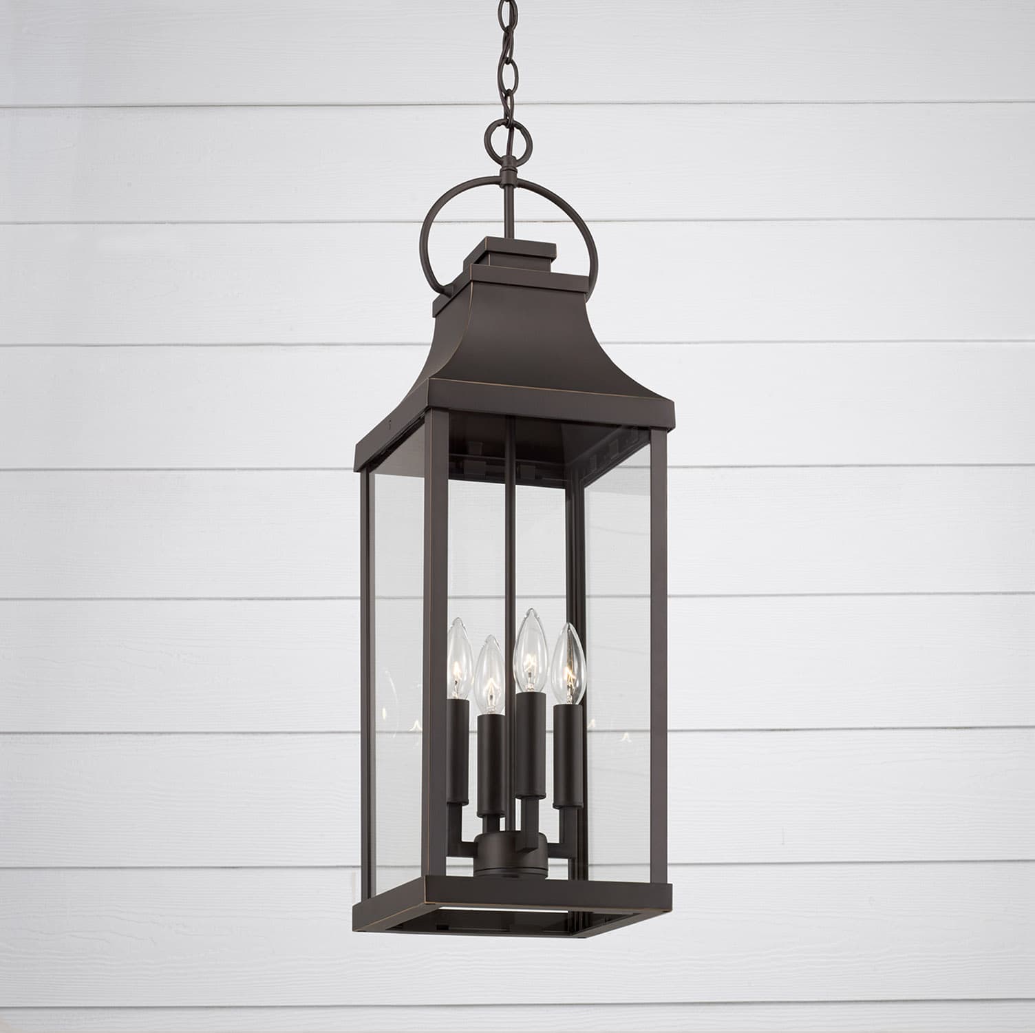 Cole 4 Light Outdoor Hanging Lantern in Oiled Bronze-img-5