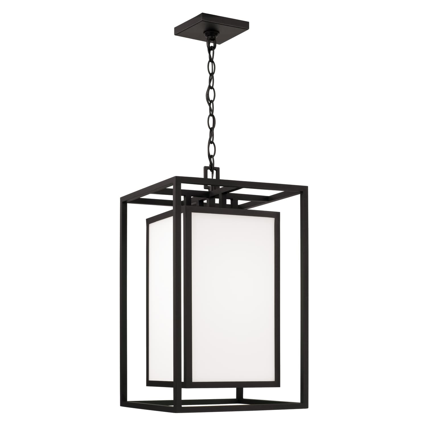 Merlo 1 Light Outdoor Hanging Lantern in Black-img-2