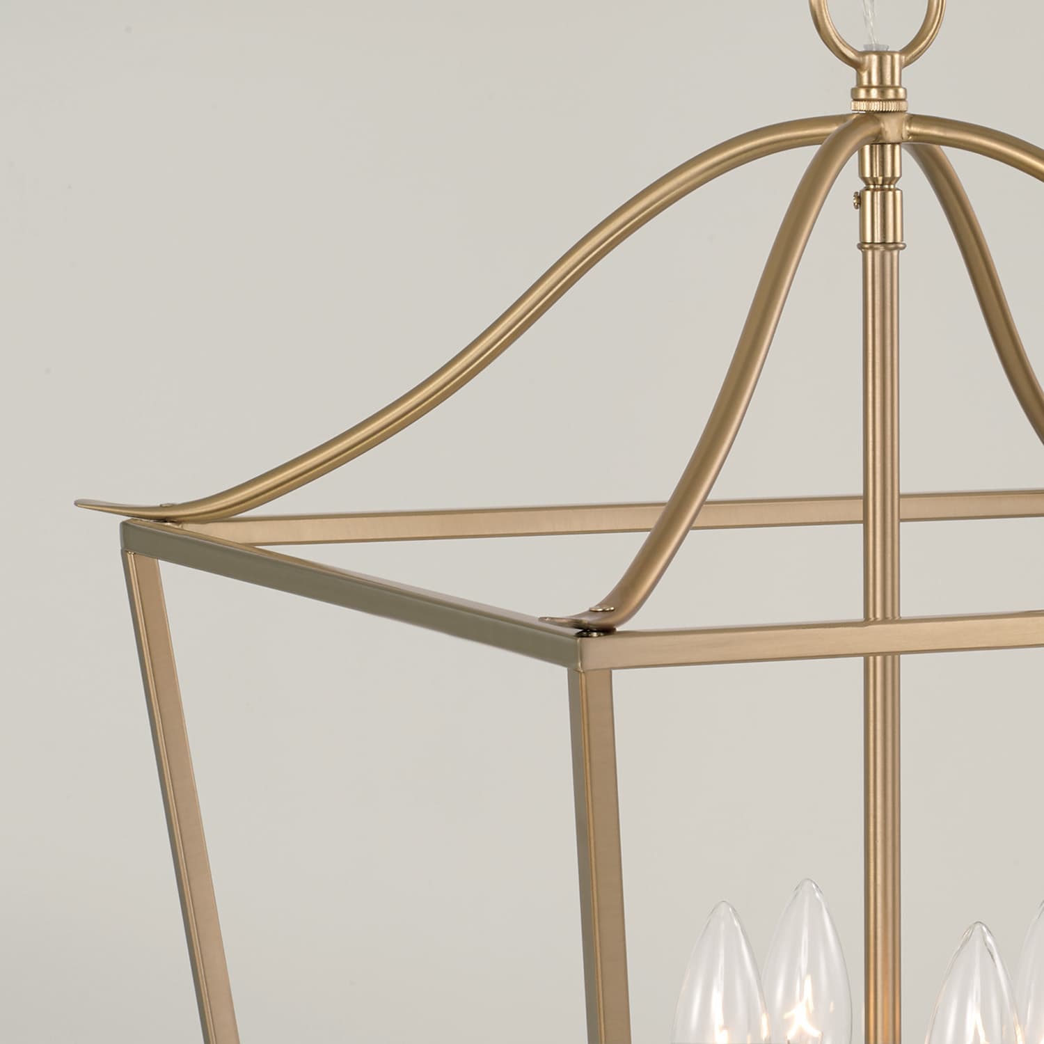 Grace 4 Light Lantern in Matte Brass-img-4