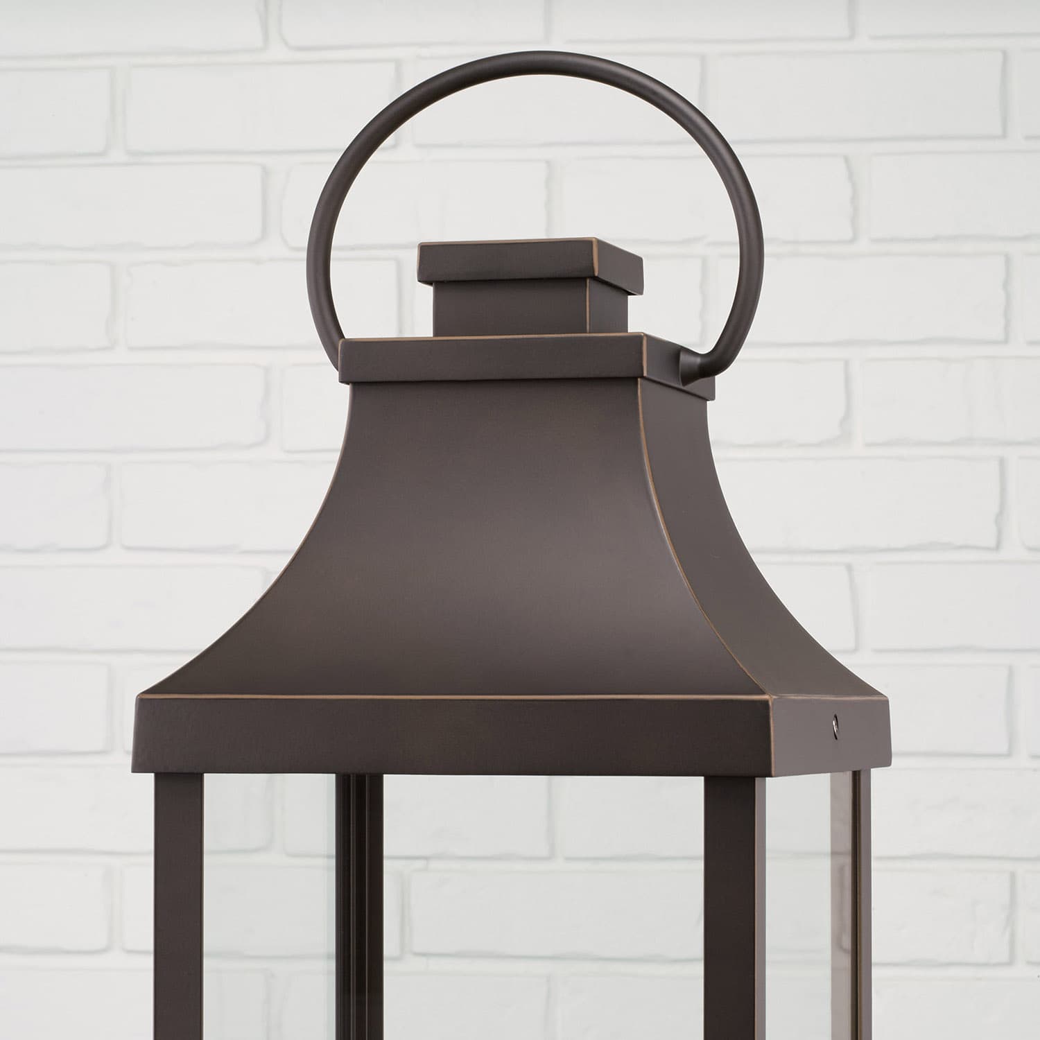 Cole 3 Light Outdoor Post Top Lantern in Oiled Bronze-img-2