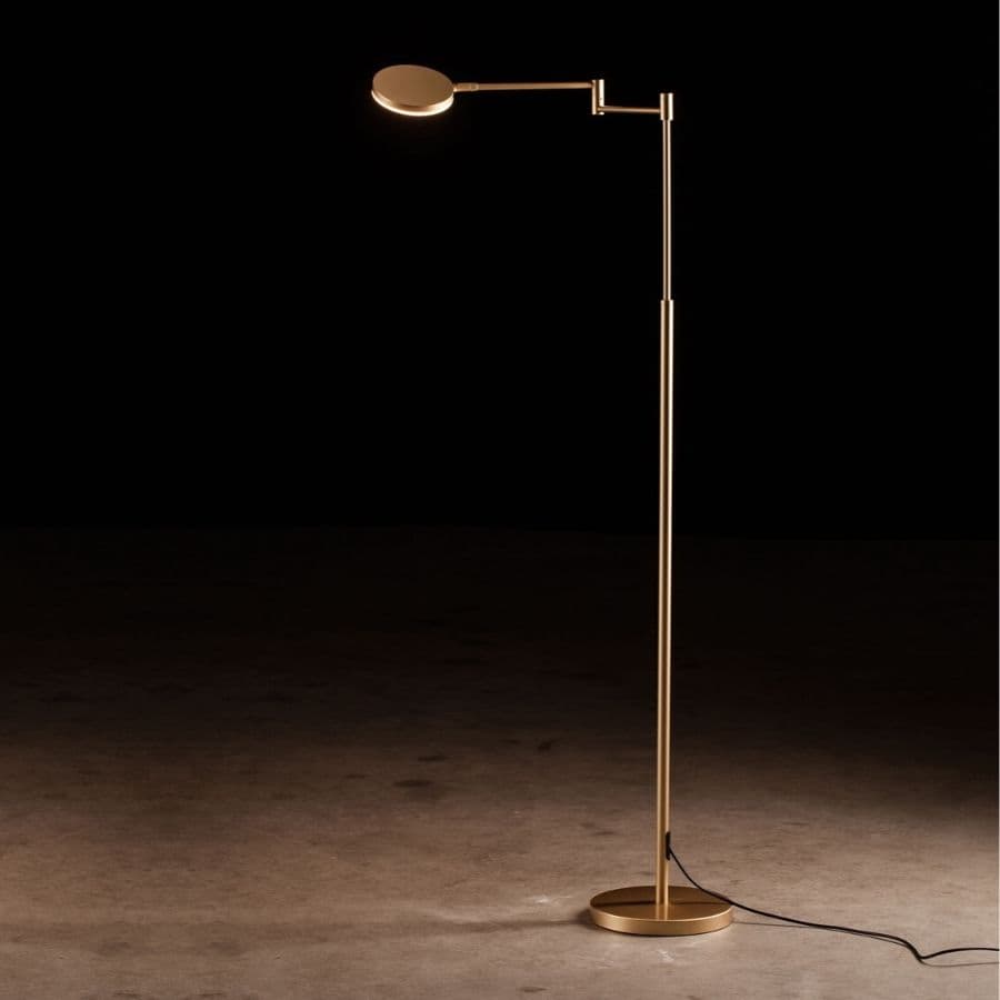 Plano LED Floor Lamp in Satin Brass-img-2