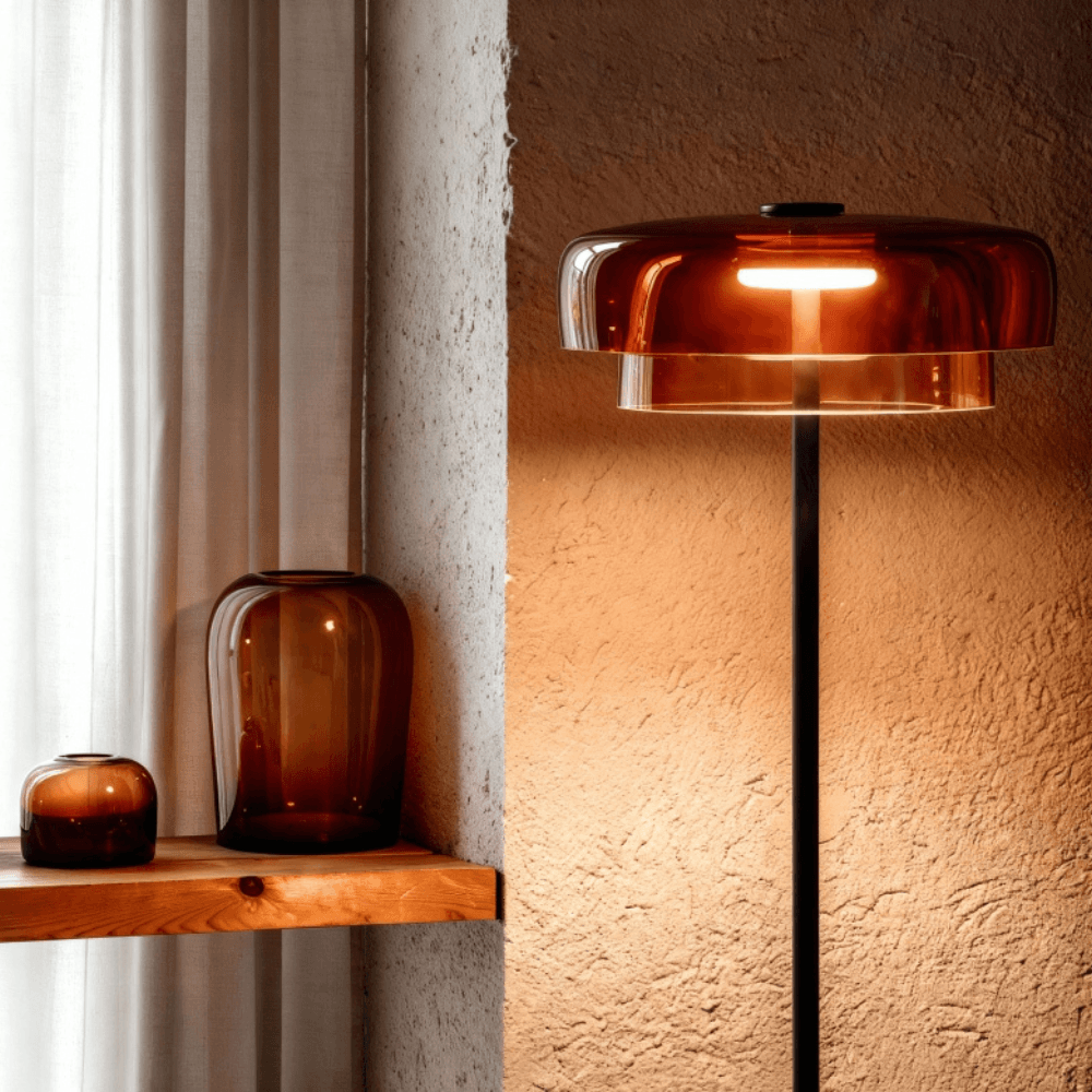 Lark 2 Shade Floor Lamp - 42 cm in Amber-img-1