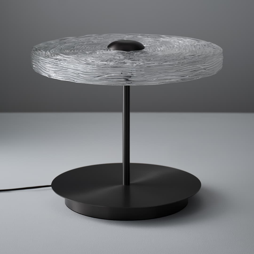 Goddess LED Glass Table Lamp in Aged Brushed Nickel-img-5
