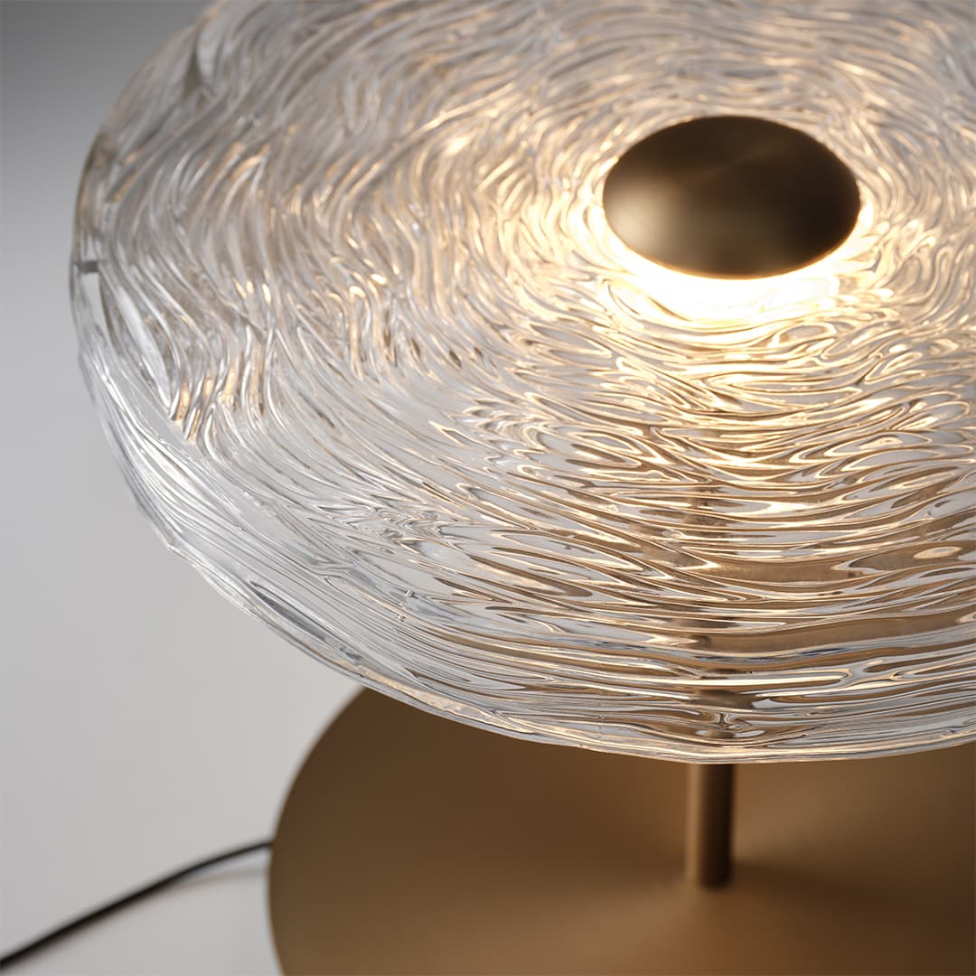 Goddess LED Glass Table Lamp in Aged Brass-img-2