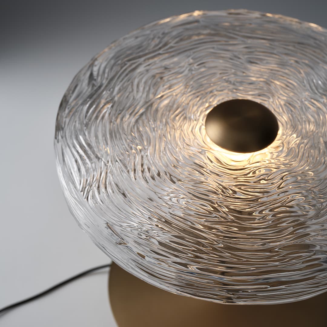 Goddess LED Glass Table Lamp in Aged Brass-img-4