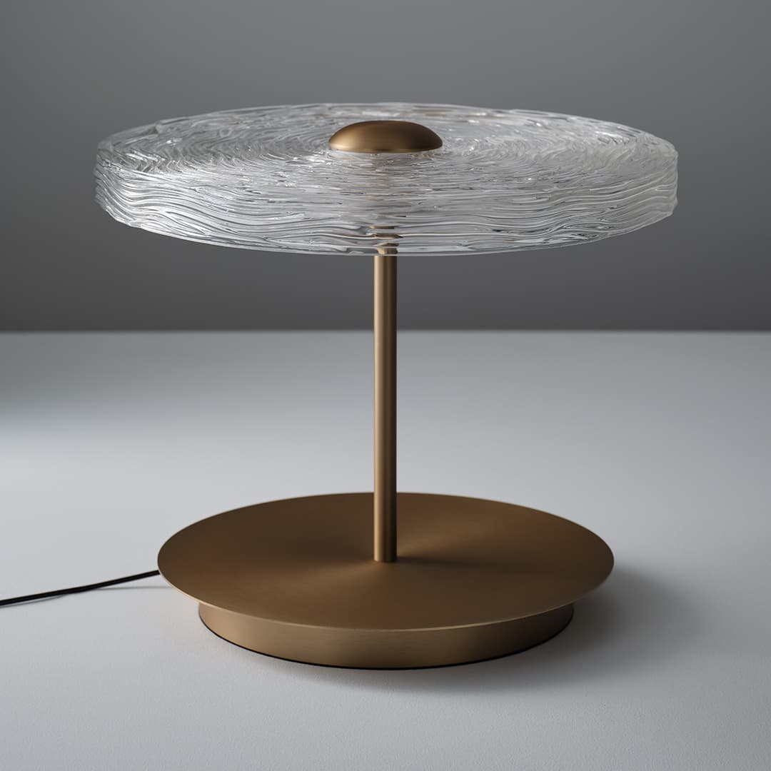 Goddess LED Glass Table Lamp in Aged Brass-img-6