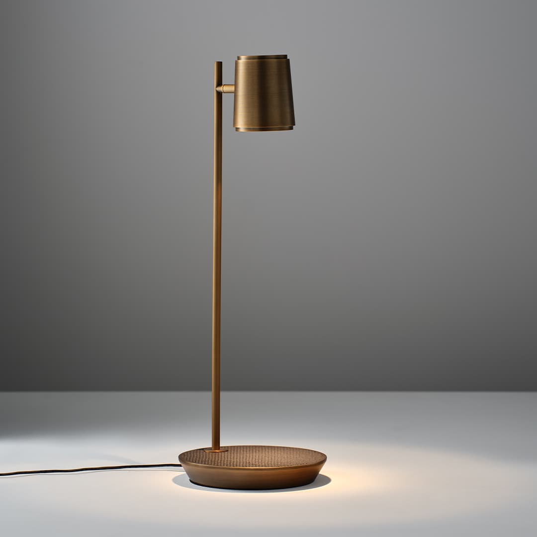 Burton LED Table Lamp in Aged Brass-img-1