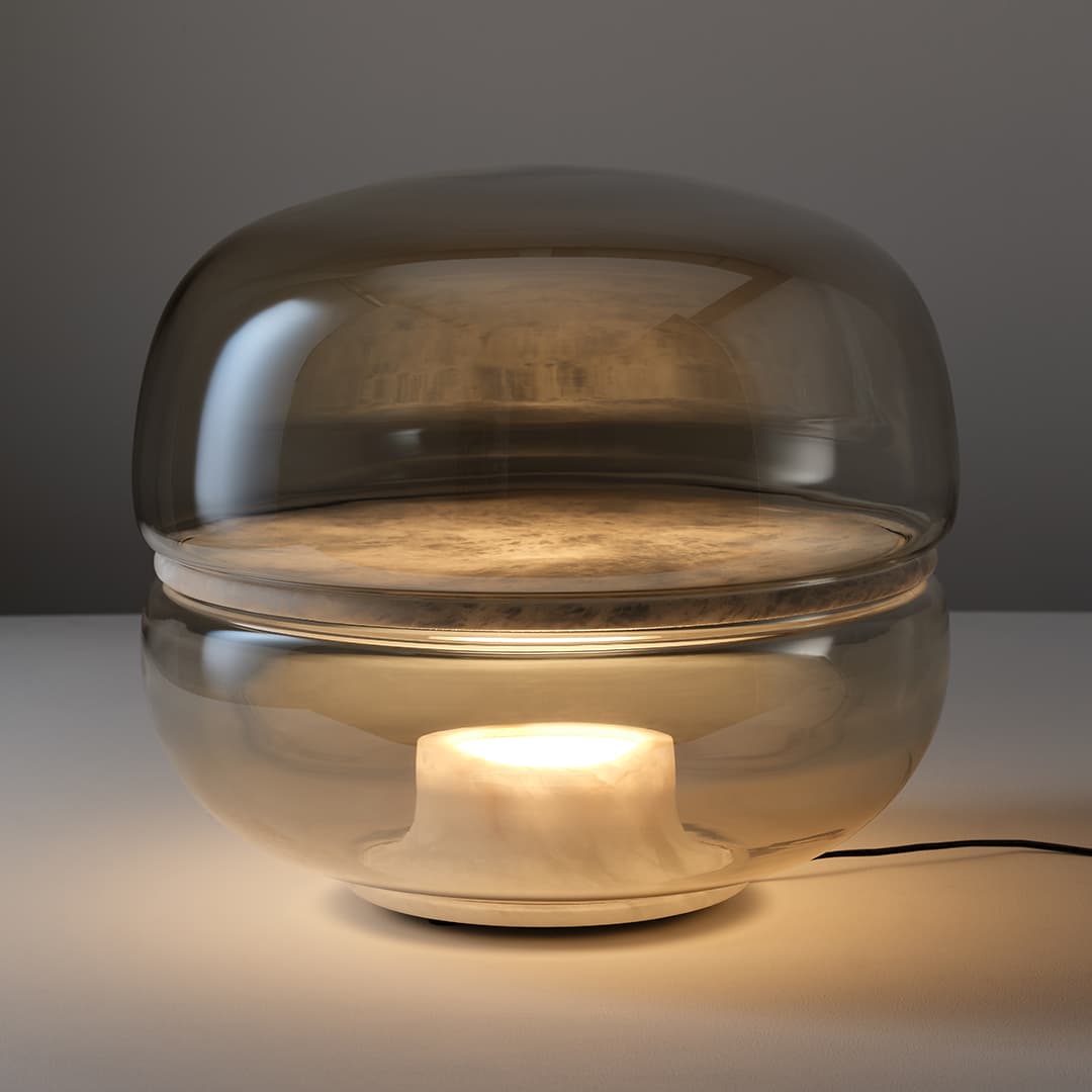 Calda LED Glass Table Lamp - Large in Cognac-img-2