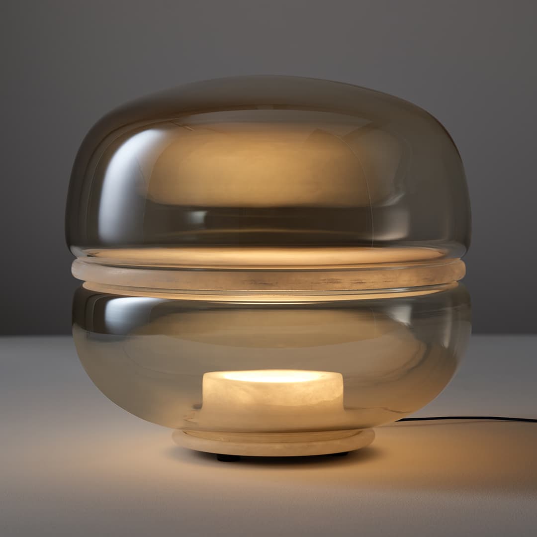 Calda LED Glass Table Lamp - Small in Cognac-img-1