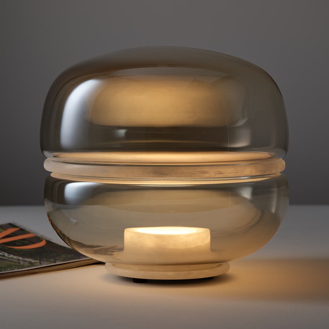Calda LED Glass Table Lamp - Small in Cognac-img-2