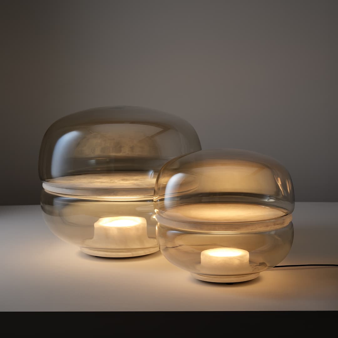 Calda LED Glass Table Lamp - Small in Cognac-img-3