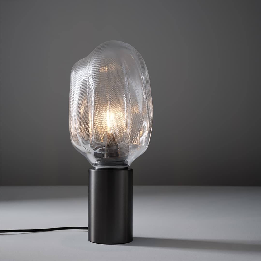 Veluto 1 Light Glass Table Lamp in Brushed Gunmetal-img-1