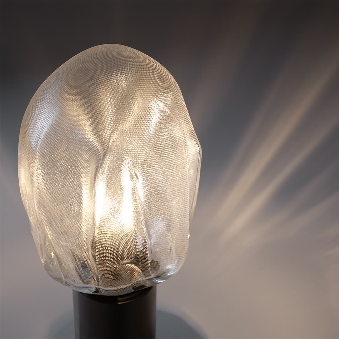 Veluto 1 Light Glass Table Lamp in Brushed Gunmetal-img-3