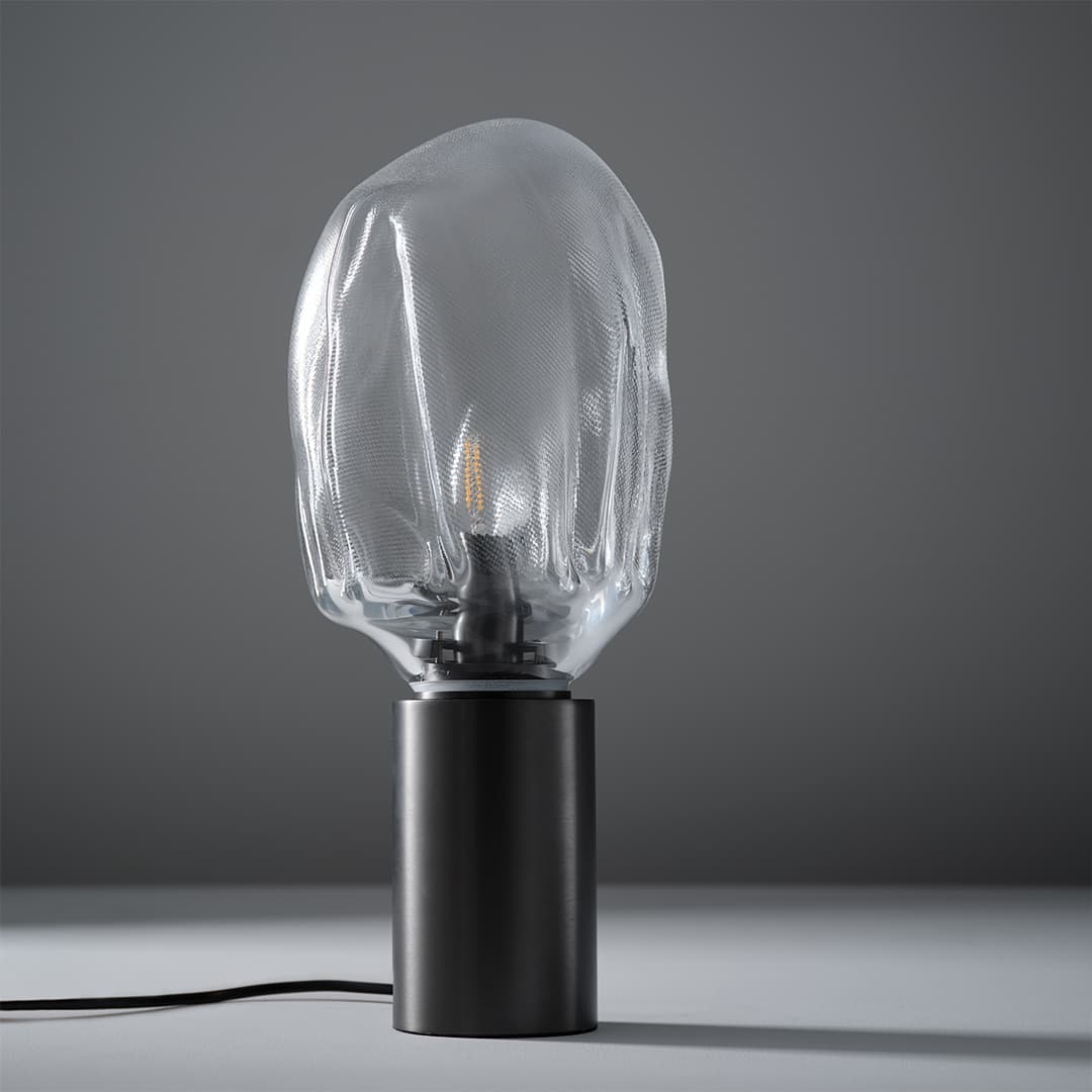 Veluto 1 Light Glass Table Lamp in Brushed Gunmetal-img-5