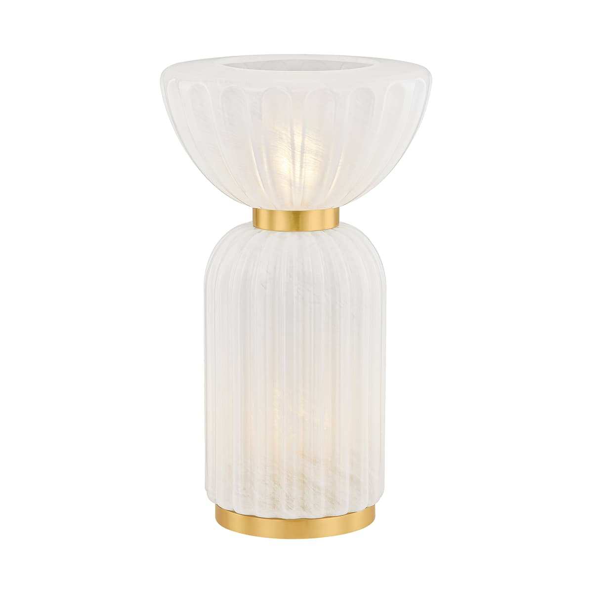 Farah Cloud Glass Table Lamp in Aged Brass-img-3