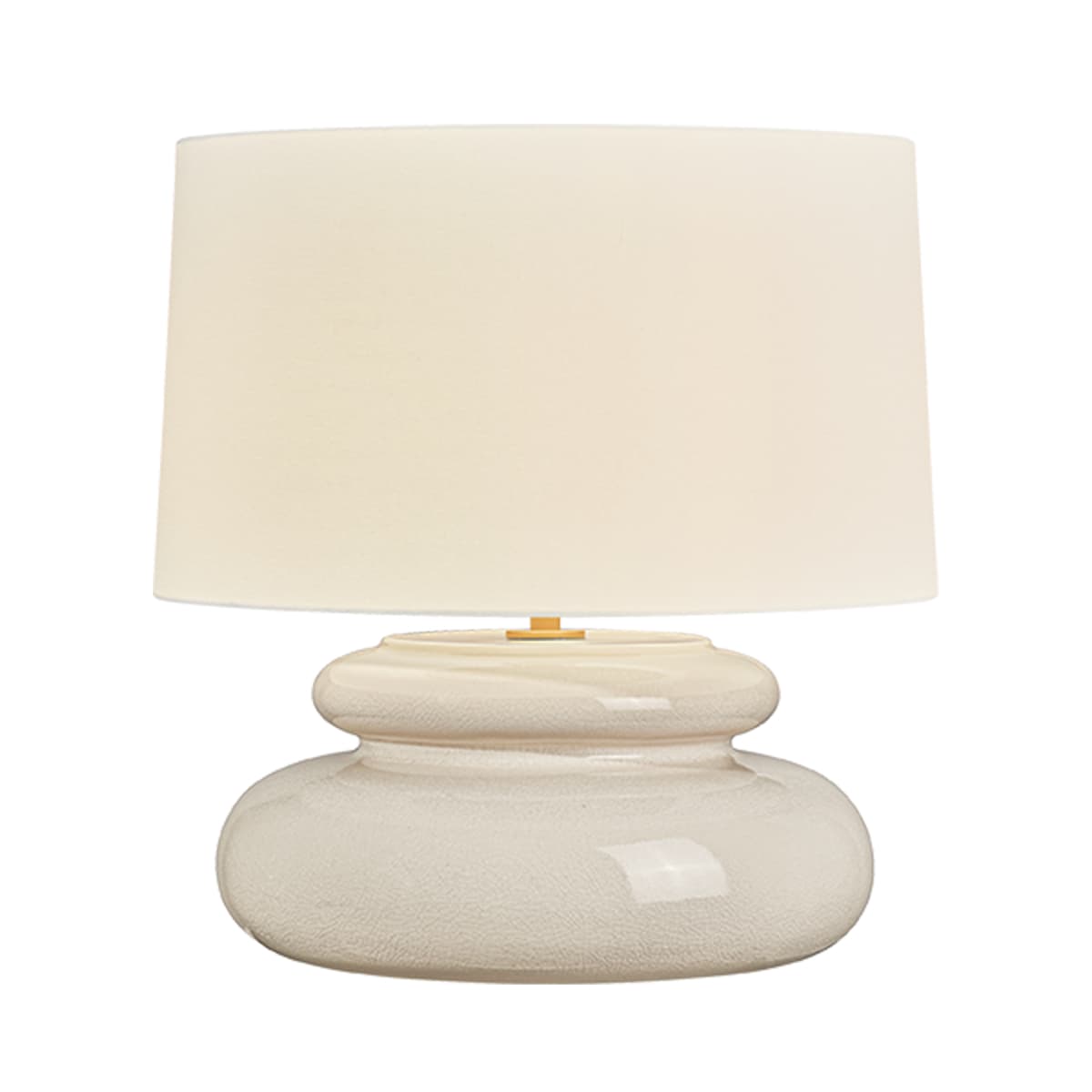 Linz Table Lamp in Aged Brass & Ceramic Butter Crackle-img-2
