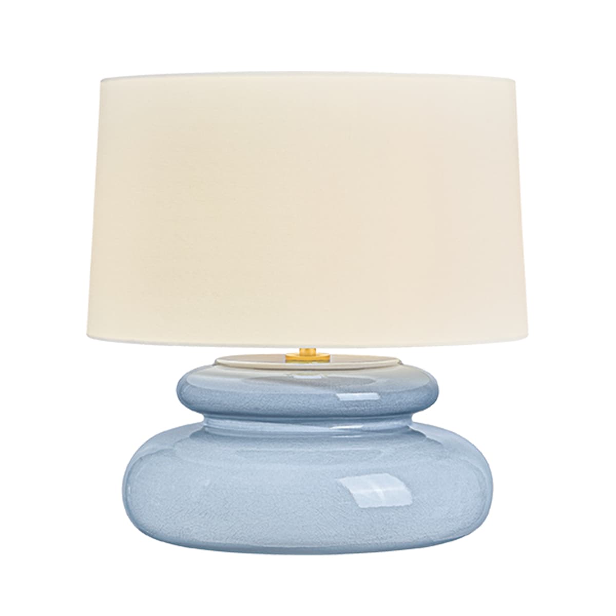 Linz Table Lamp in Aged Brass & Ceramic Blue Crackle-img-2