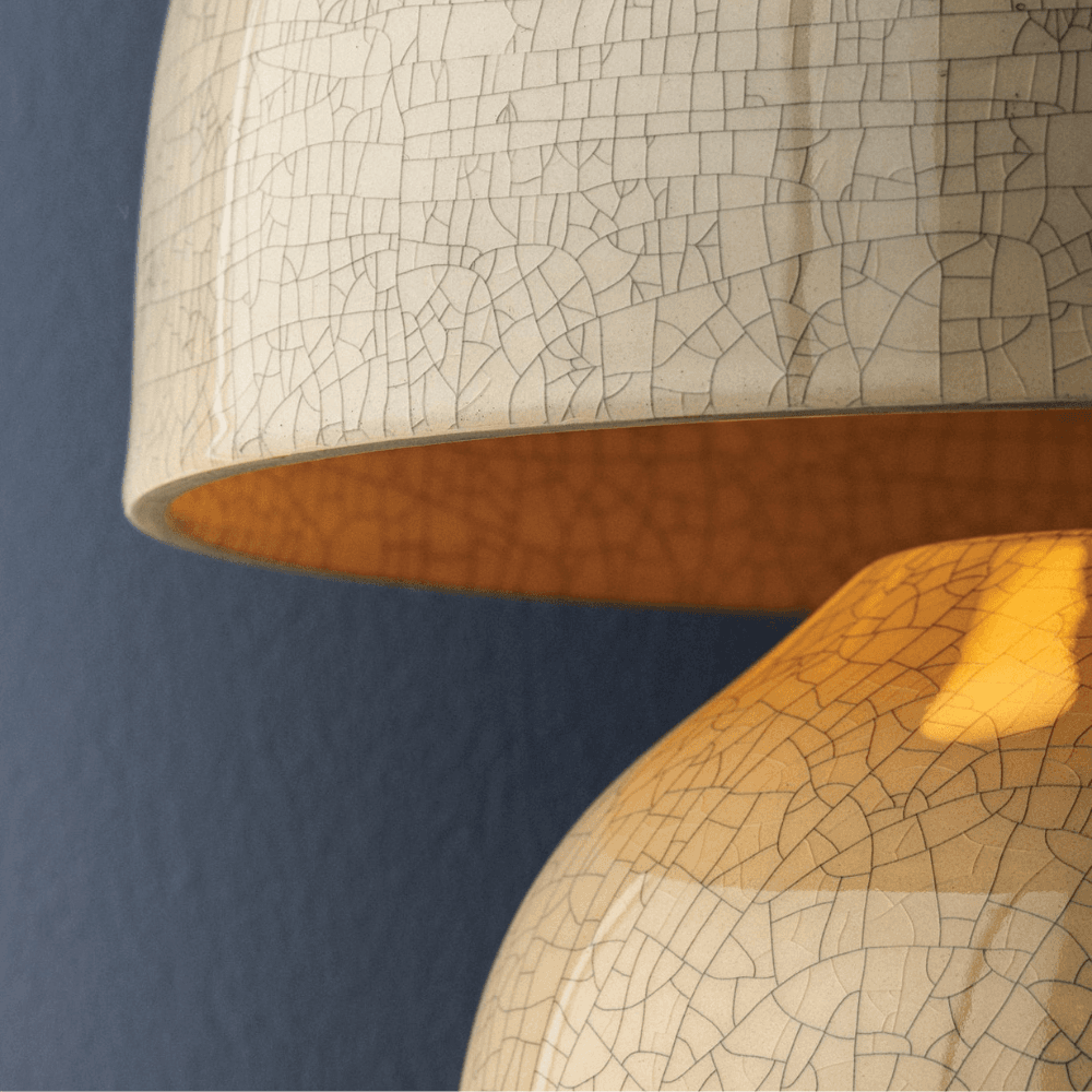 Enko Table Lamp in Aged Brass & Inked Crackle Glaze-img-2