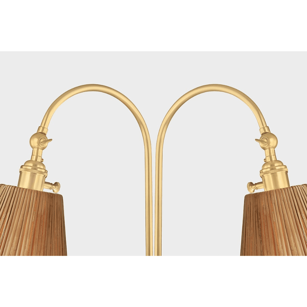 Cadiz Twin Floor Lamp in Aged Brass-img-2
