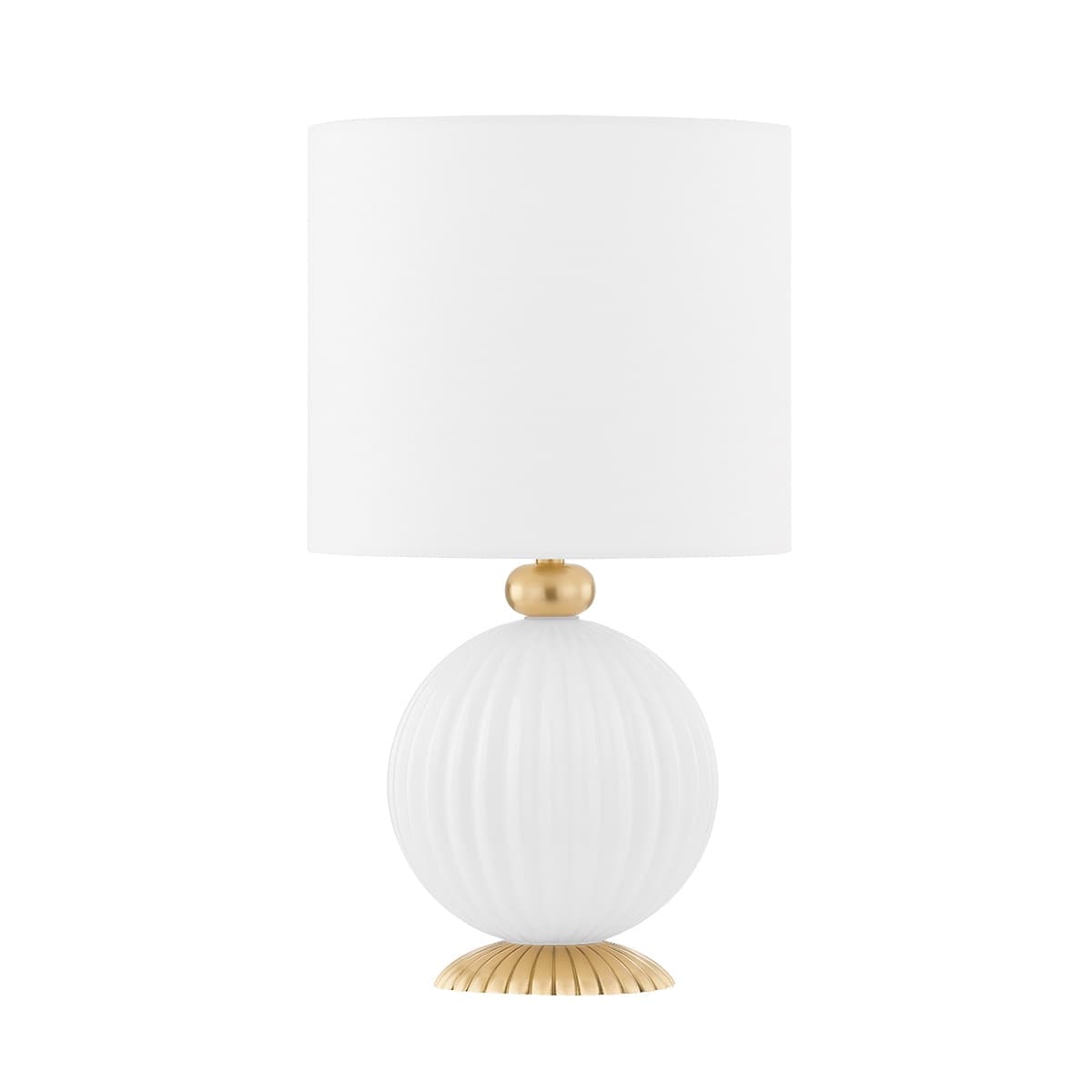 Viva Table Lamp in Aged Brass & White-img-2