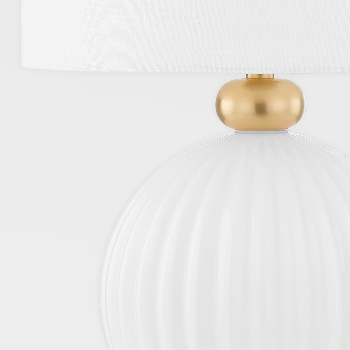 Viva Table Lamp in Aged Brass & White-img-4