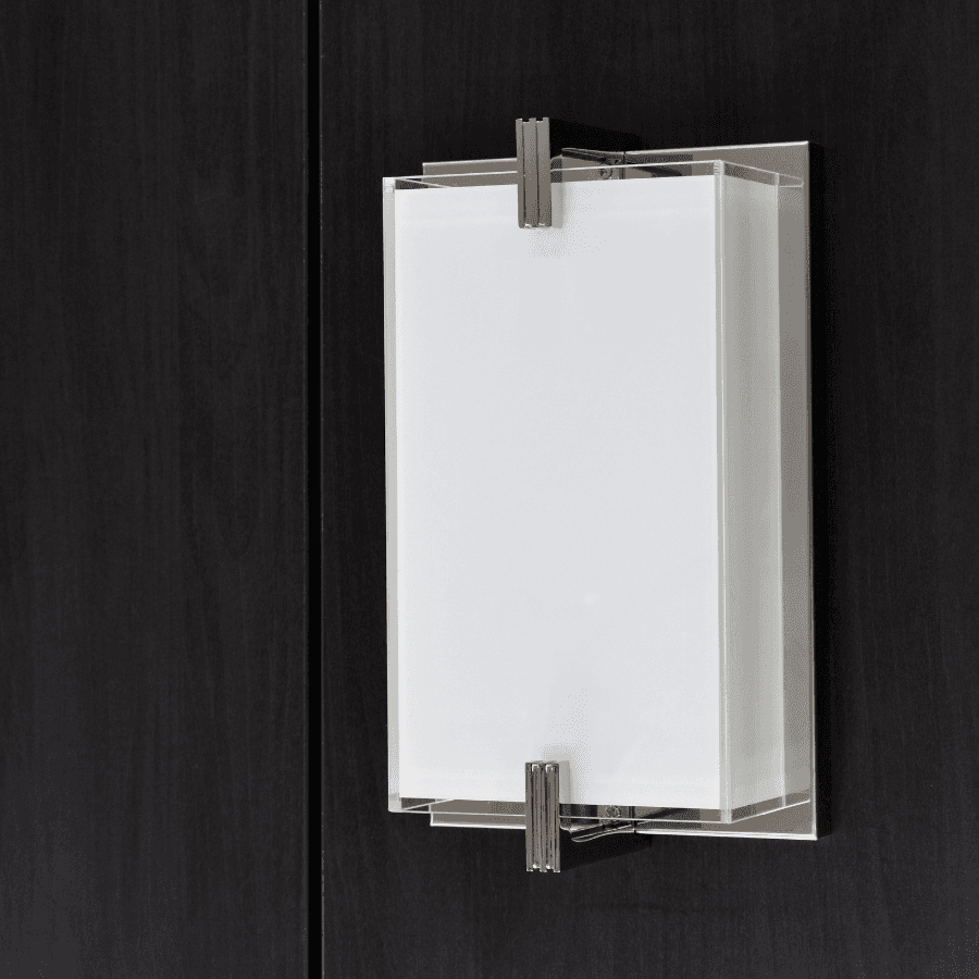 Reed 1 Light Art Deco Wall Light in Polished Chrome-img-2