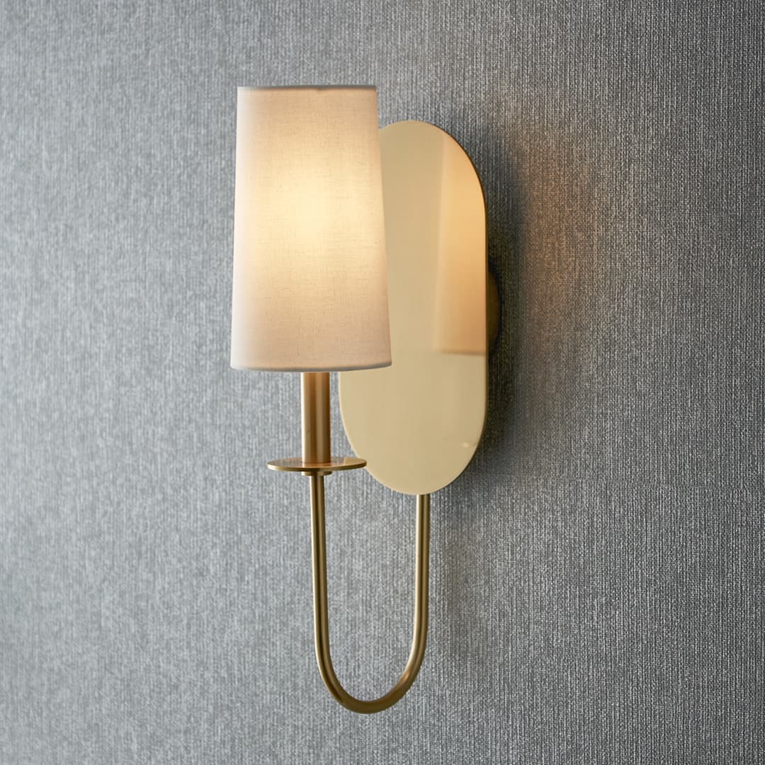 Audrina 1 Light Wall Light in Aged Brass-img-1