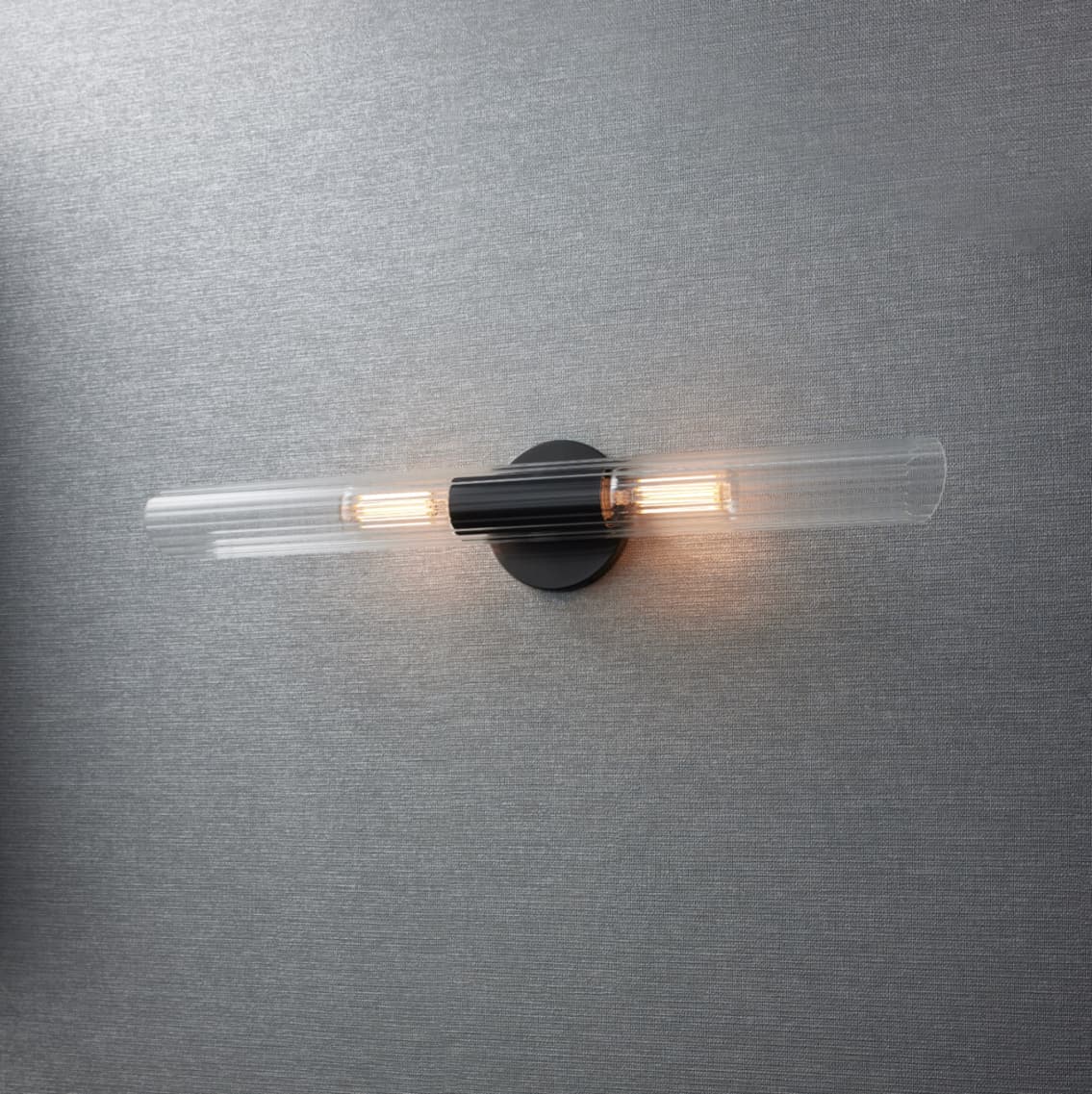 Bay 2 Light Glass Wall Light - Large in Old Bronze-img-2
