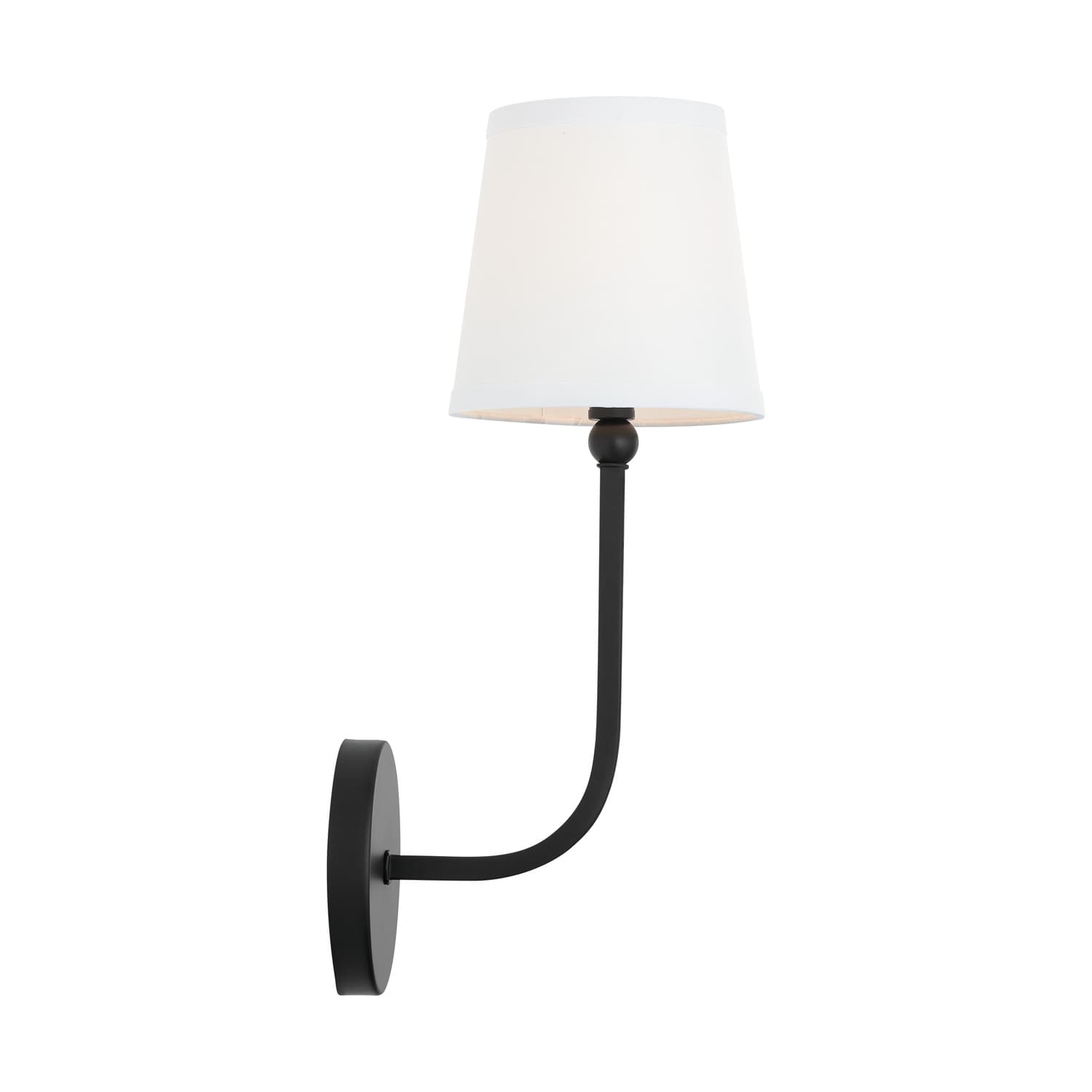 Peyton 1 Light Wall Light in Matte Black-img-4