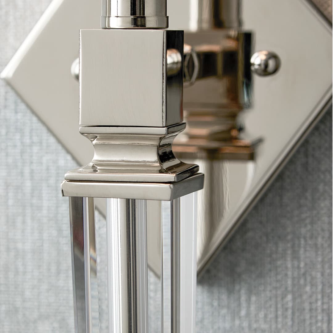Ariana 1 Light Wall Light in Polished Nickel-img-3