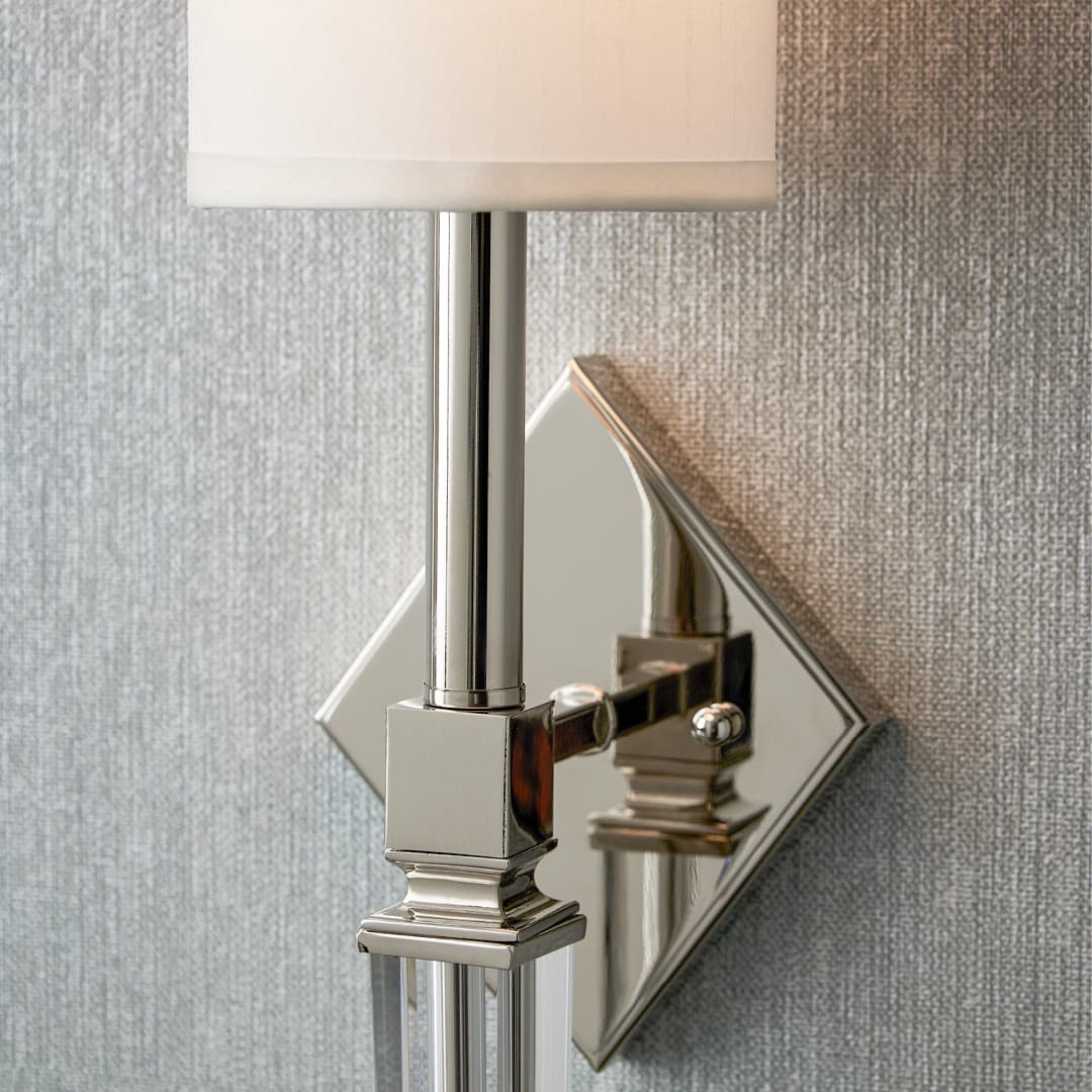 Ariana 1 Light Wall Light in Polished Nickel-img-4
