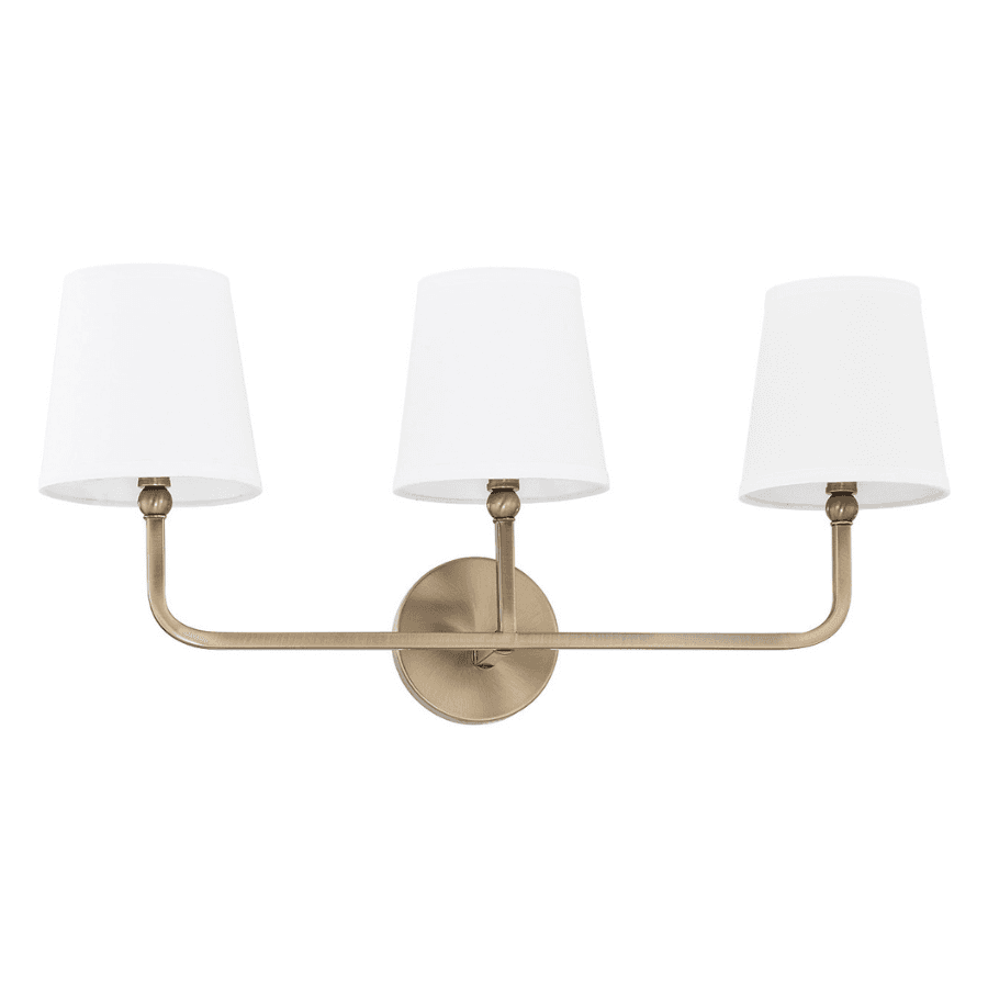 Peyton 3 Light Wall Light in Aged Brass-img-1