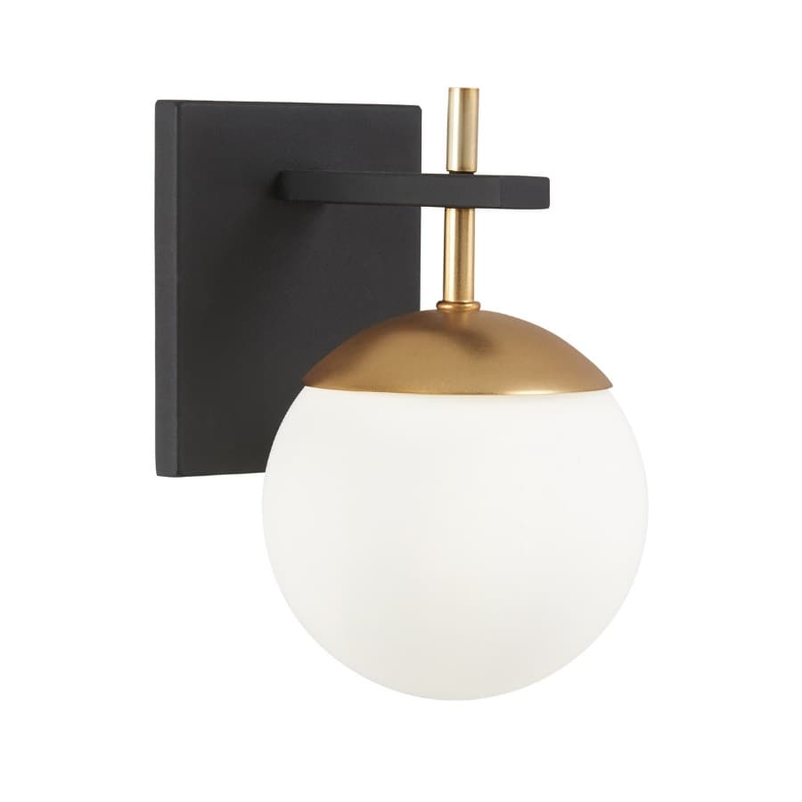 Johnson 1 Light Wall Light in Aged Gold & Black-img-1