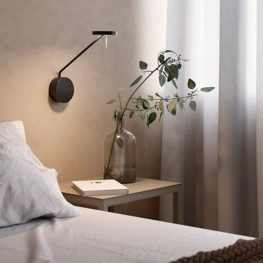 Rolla LED Reading Wall Light in Black-img-5