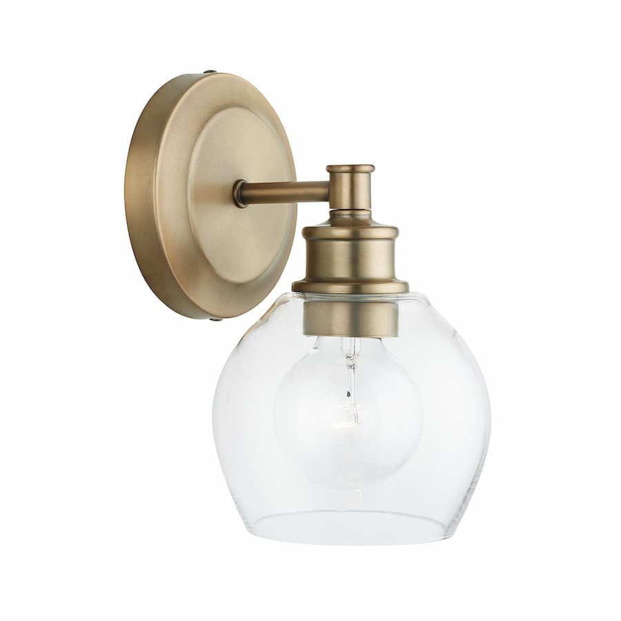 Elwood 1 Light Wall Light in Aged Brass-img-1
