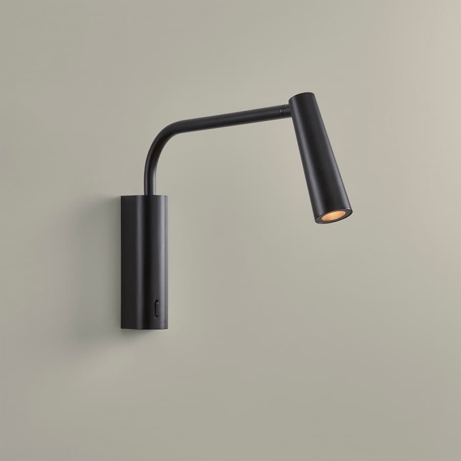 Turin LED Reading Wall Light in Metal Black-img-2