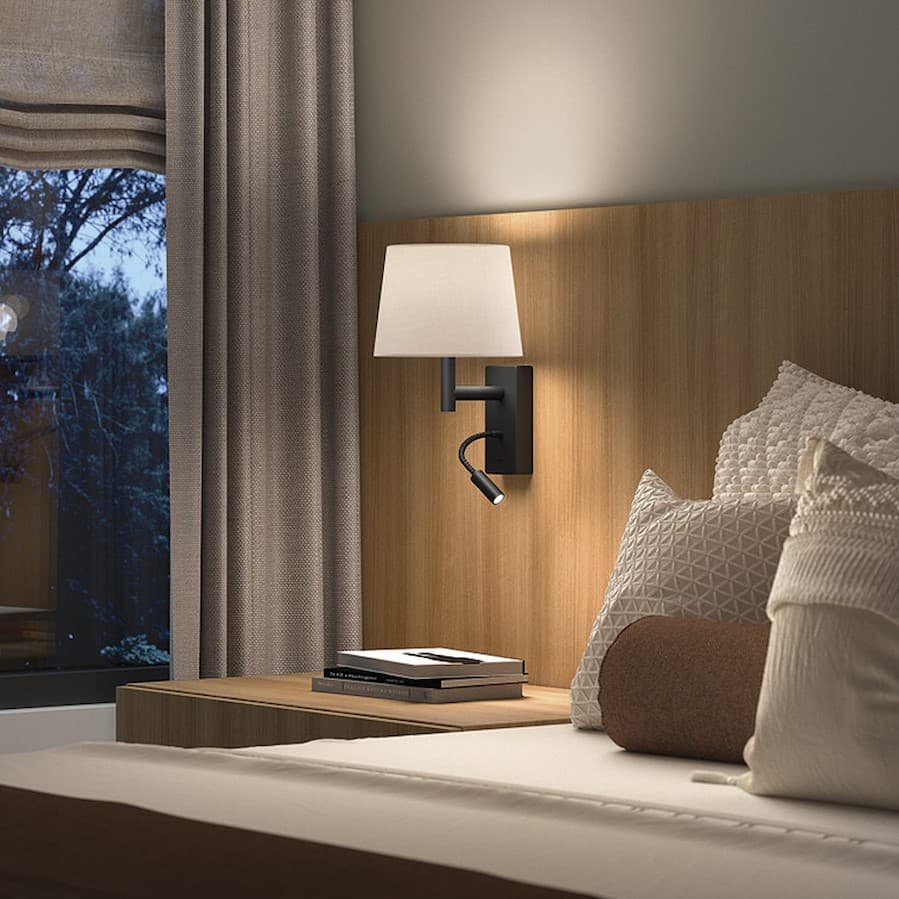 Paige Wall Light in Satin Nickel & White-img-2