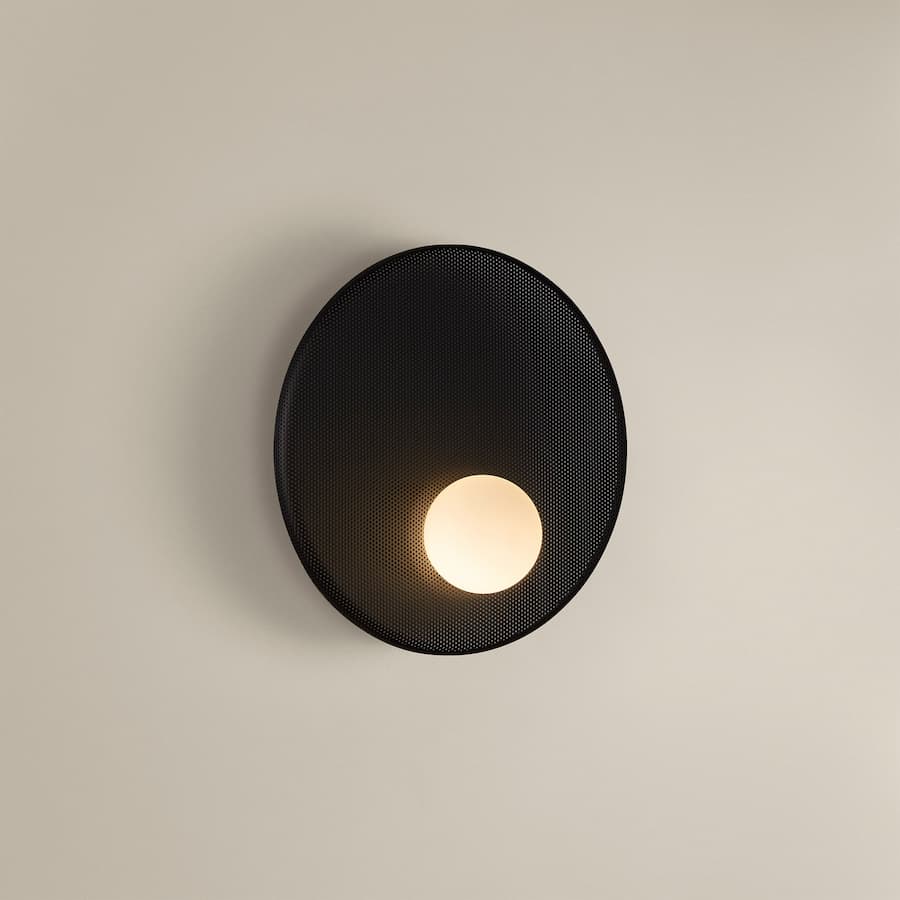 Haze Mesh Wall Light - 30cm in Black-img-1