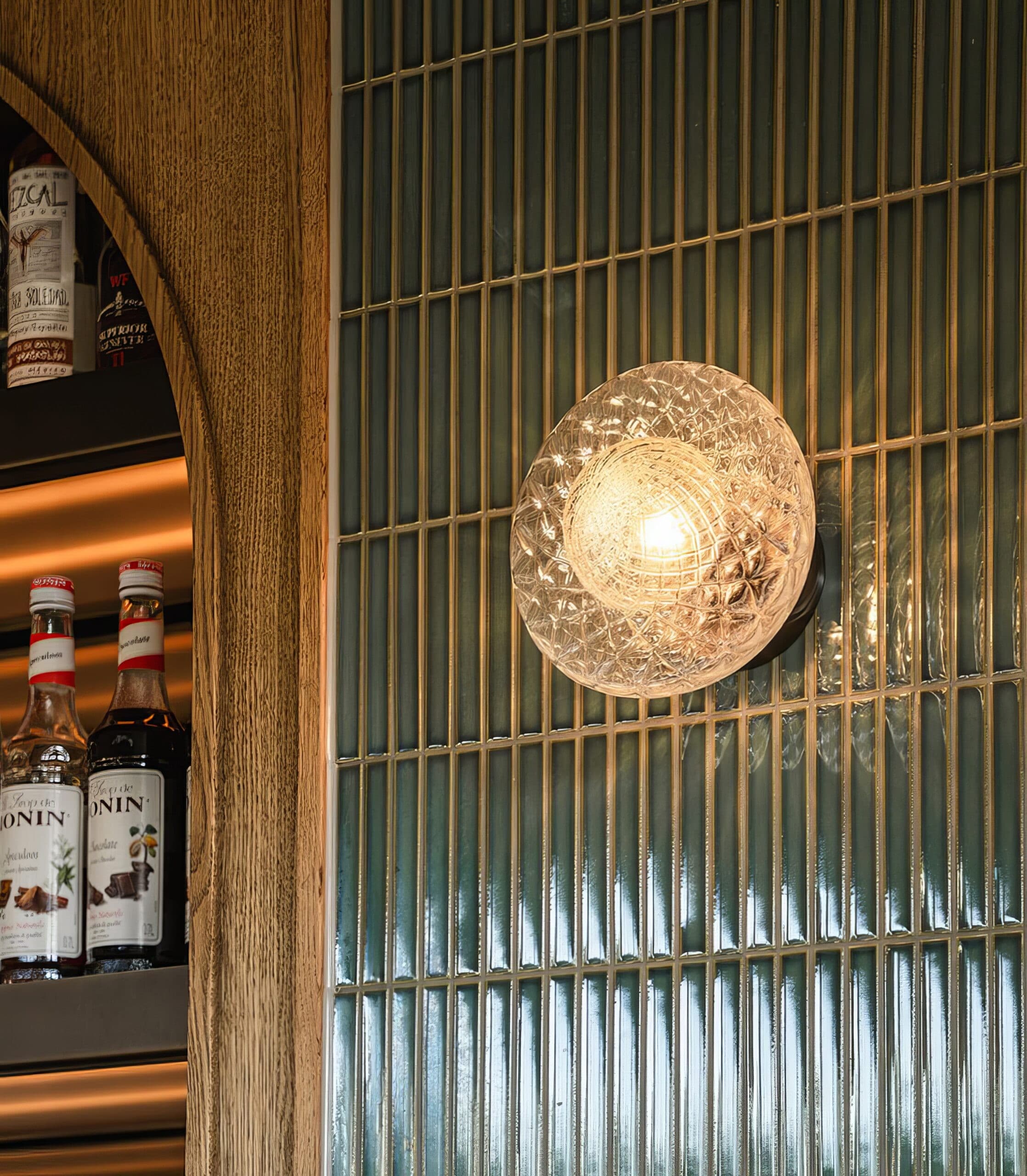 Fia Ceiling Light in Brushed Gold & Clear Glass-img-1