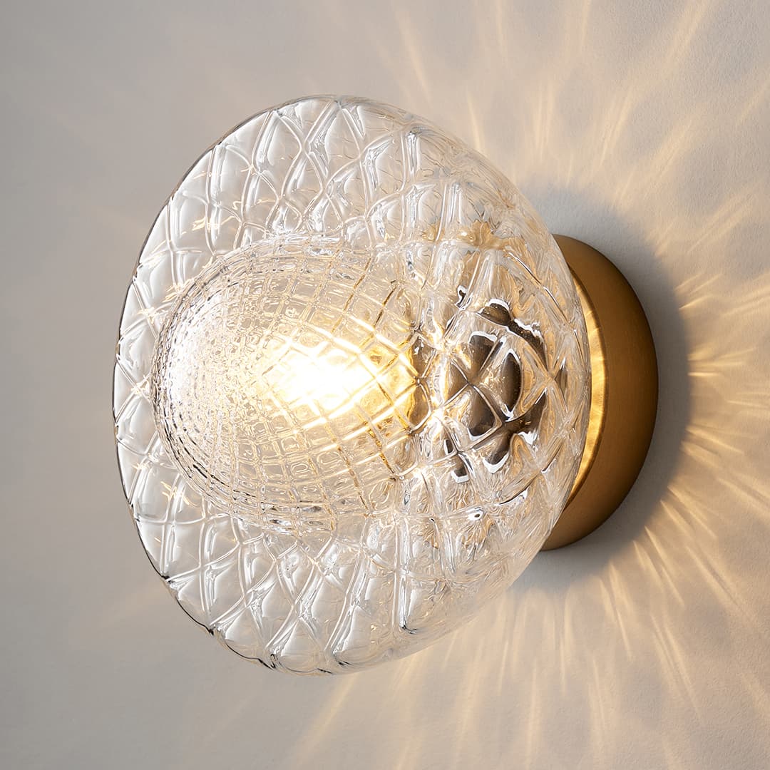 Fia Ceiling Light in Brushed Gold & Clear Glass-img-2