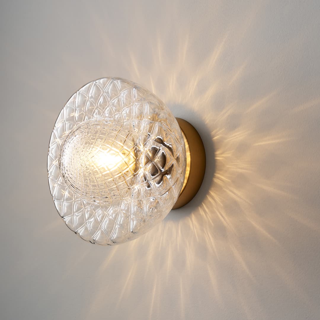 Fia Ceiling Light in Brushed Gold & Clear Glass-img-3