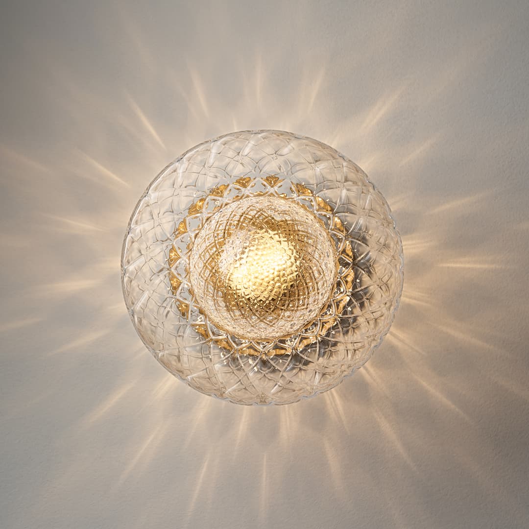 Fia Ceiling Light in Brushed Gold & Clear Glass-img-4