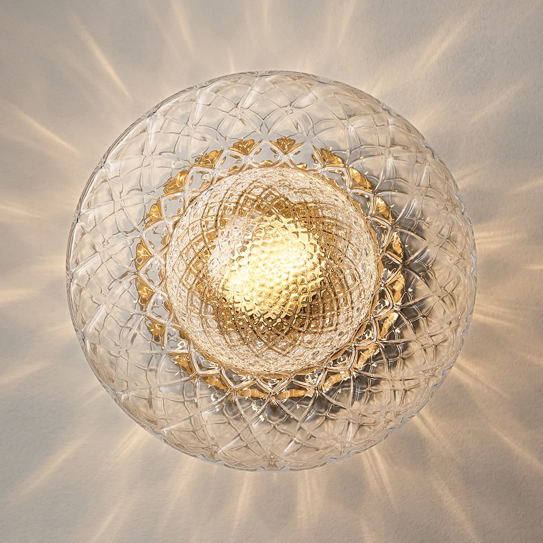 Fia Ceiling Light in Brushed Gold & Clear Glass-img-5
