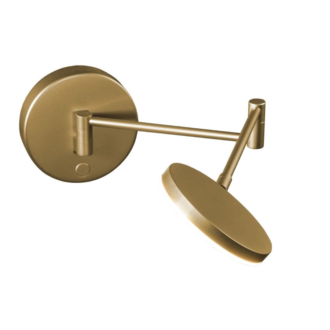 Plano LED Swing Arm Wall Light in Satin Brass-img-3