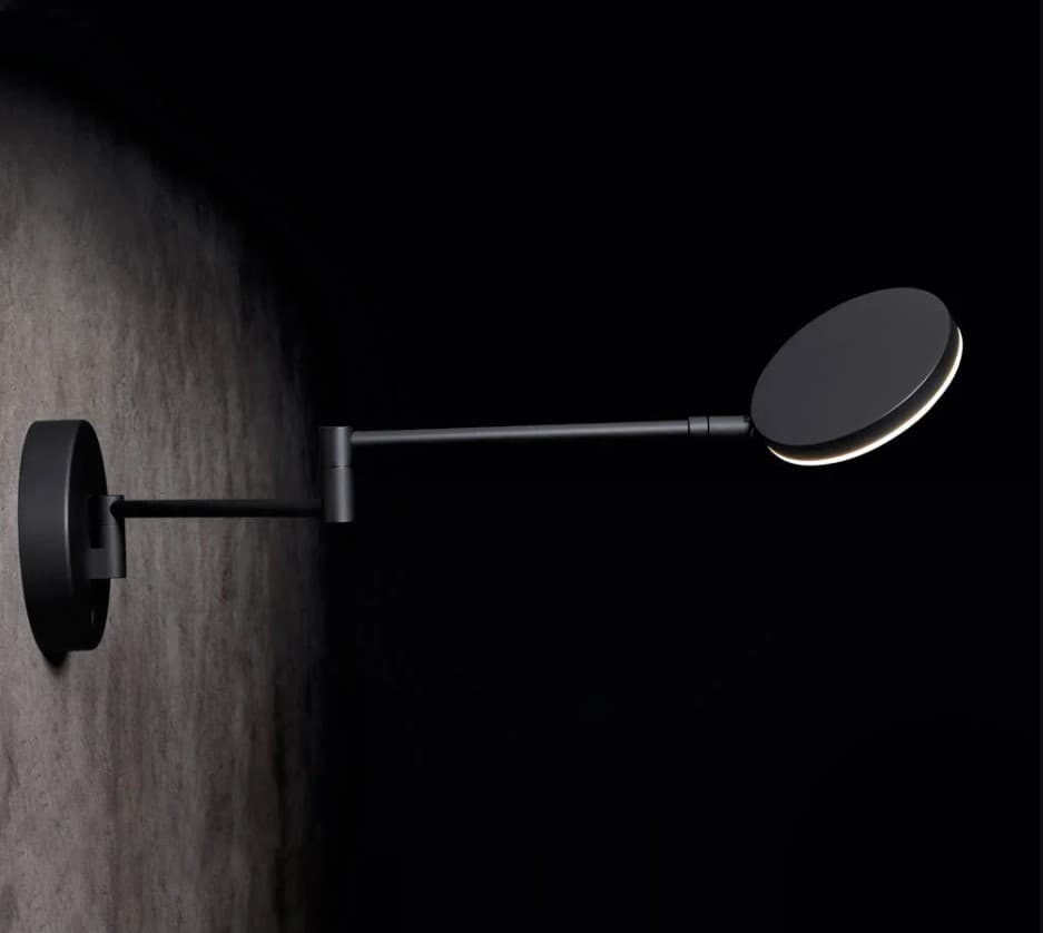 Plano LED Swing Arm Wall Light in Matte Black-img-2