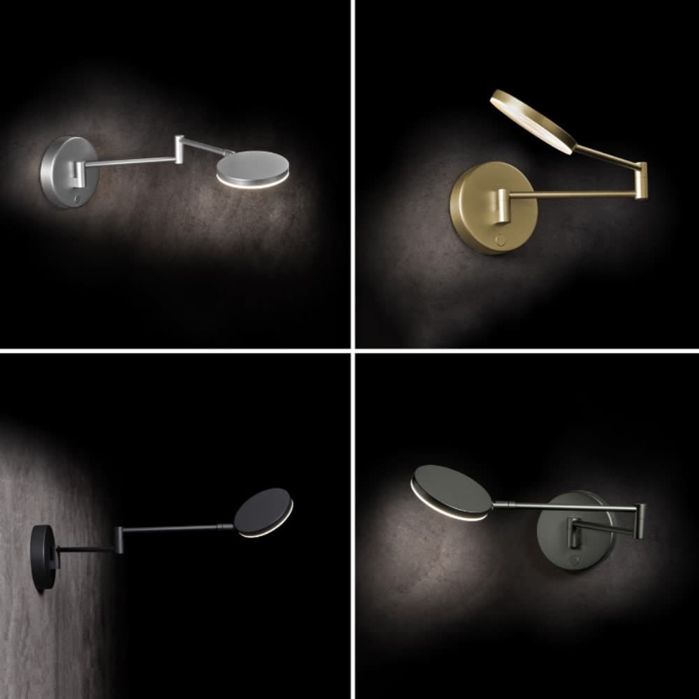 Plano LED Swing Arm Wall Light in Platinum-img-2
