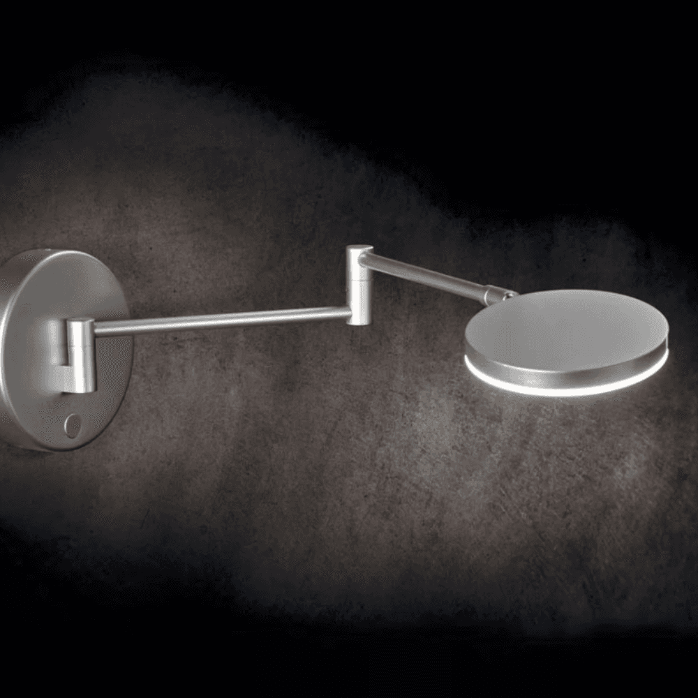Plano LED Swing Arm Wall Light in Matte Aluminium-img-1